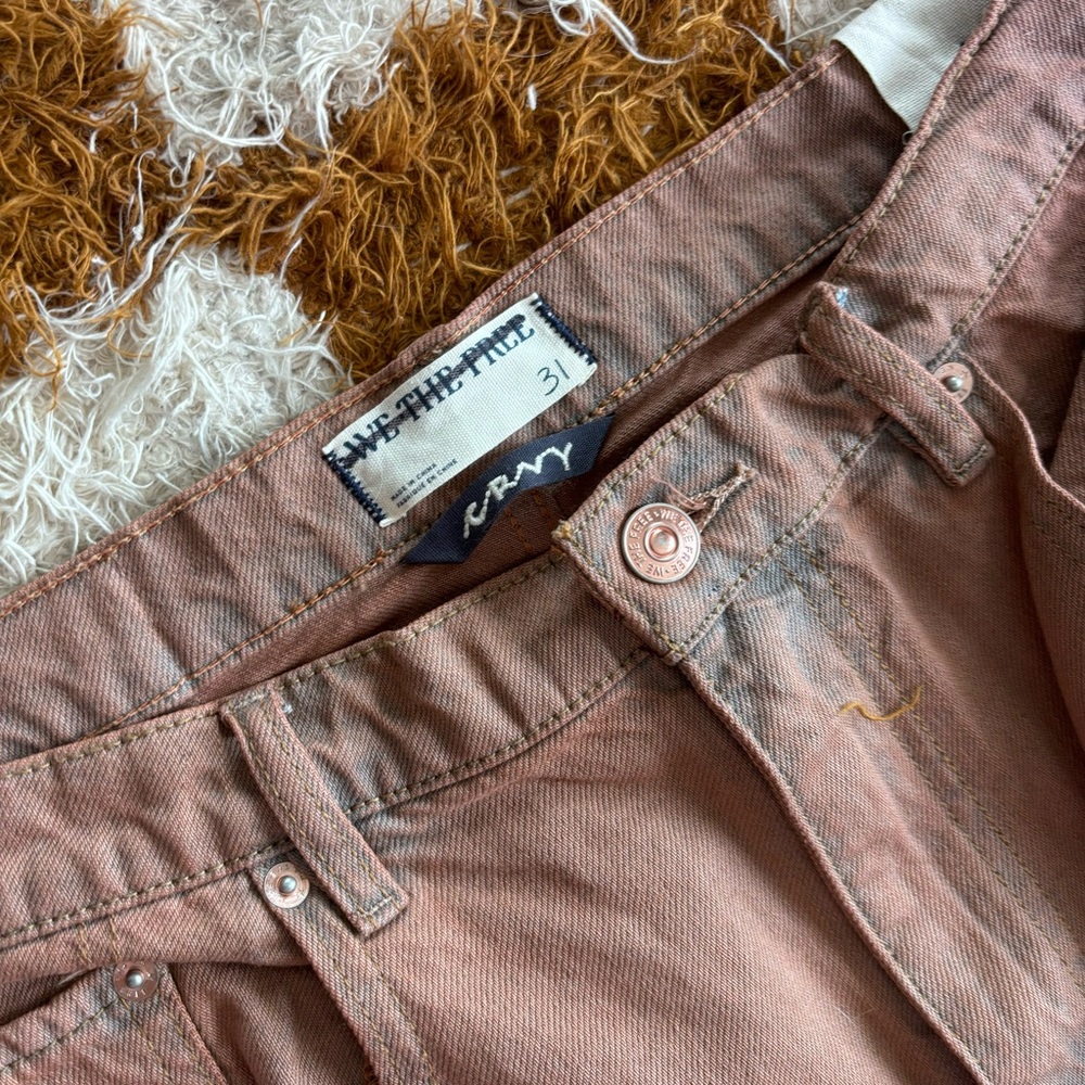 👖 NWT FREE PEOPLE WE THE FREE CRVY GIA HIGH RISE WIDE LEG JEANS PANTS SIZE 31 - Picture 11 of 16